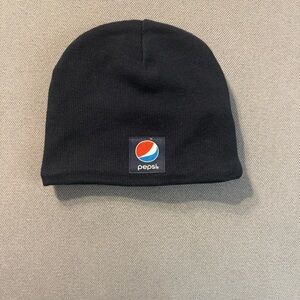 Pepsi Navy Knit Beanie with Logo Patch